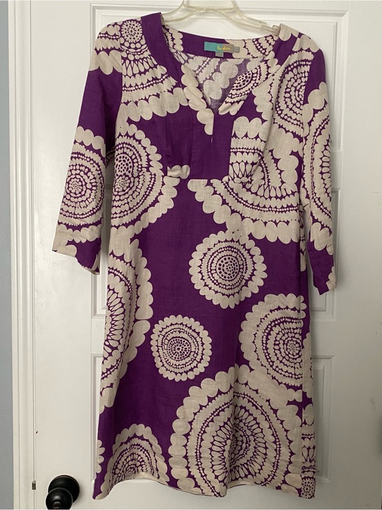 Boden Dresses & Skirts - Purple & Cream Printed Tunic Dress